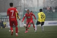 Real Kashmir FC in action against Shillong Lajong in I-League 2023-24 (Image Credits: Twitter/I-League)